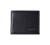 Mens Leather Wallet from Rydal in 'Black/Grey'.