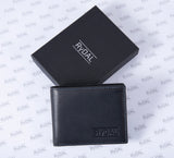 Mens Leather Wallet from Rydal in 'Black/Royal Blue' with Giftbox.