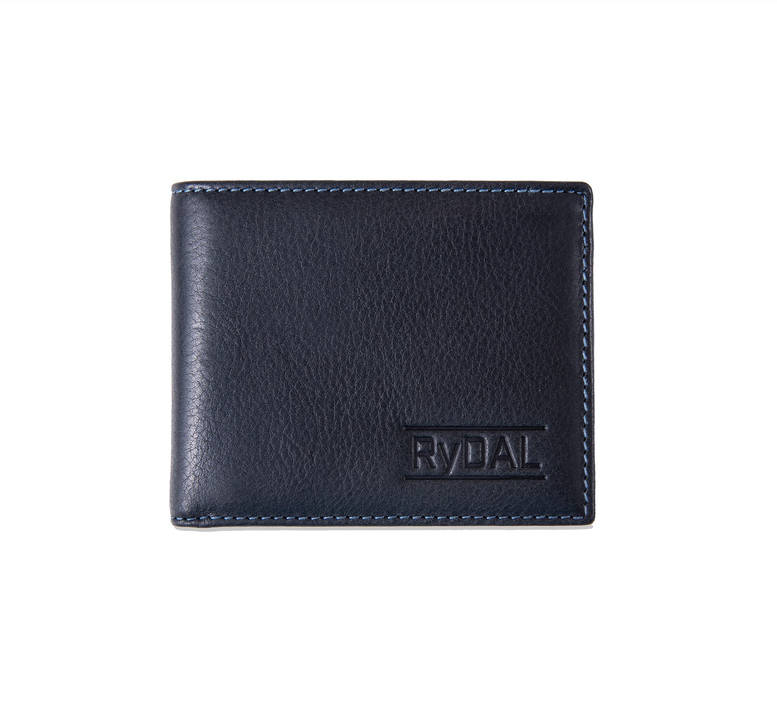 Mens Leather Wallet from Rydal in 'Black/Royal Blue'.