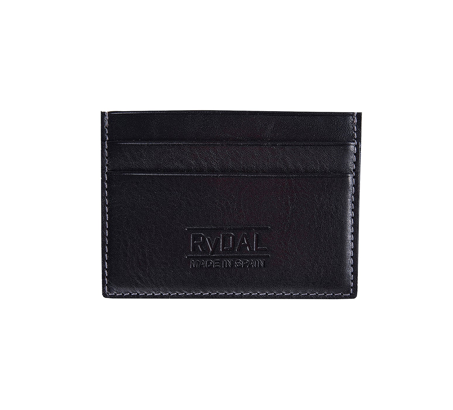 Mens Leather Card Holder in 'Black'.