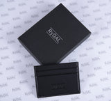 Mens Leather Card Holder in 'Black' with Giftbox.