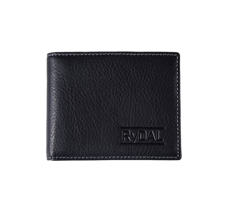 Mens Leather Wallet from Rydal in 'Black'.