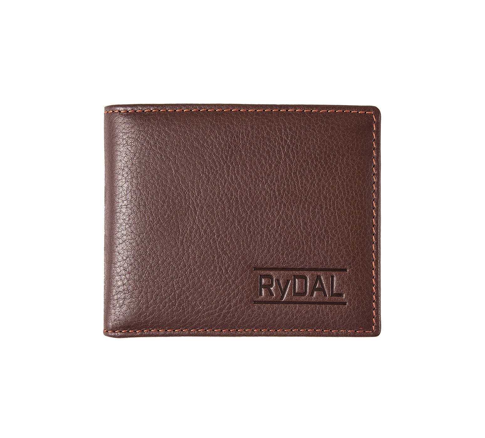 Mens Leather Wallet with Coin Pocket from Rydal in 'Dark Brown/Rust'.