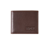 Mens Leather Wallet from Rydal in 'Dark Brown/Rust'.