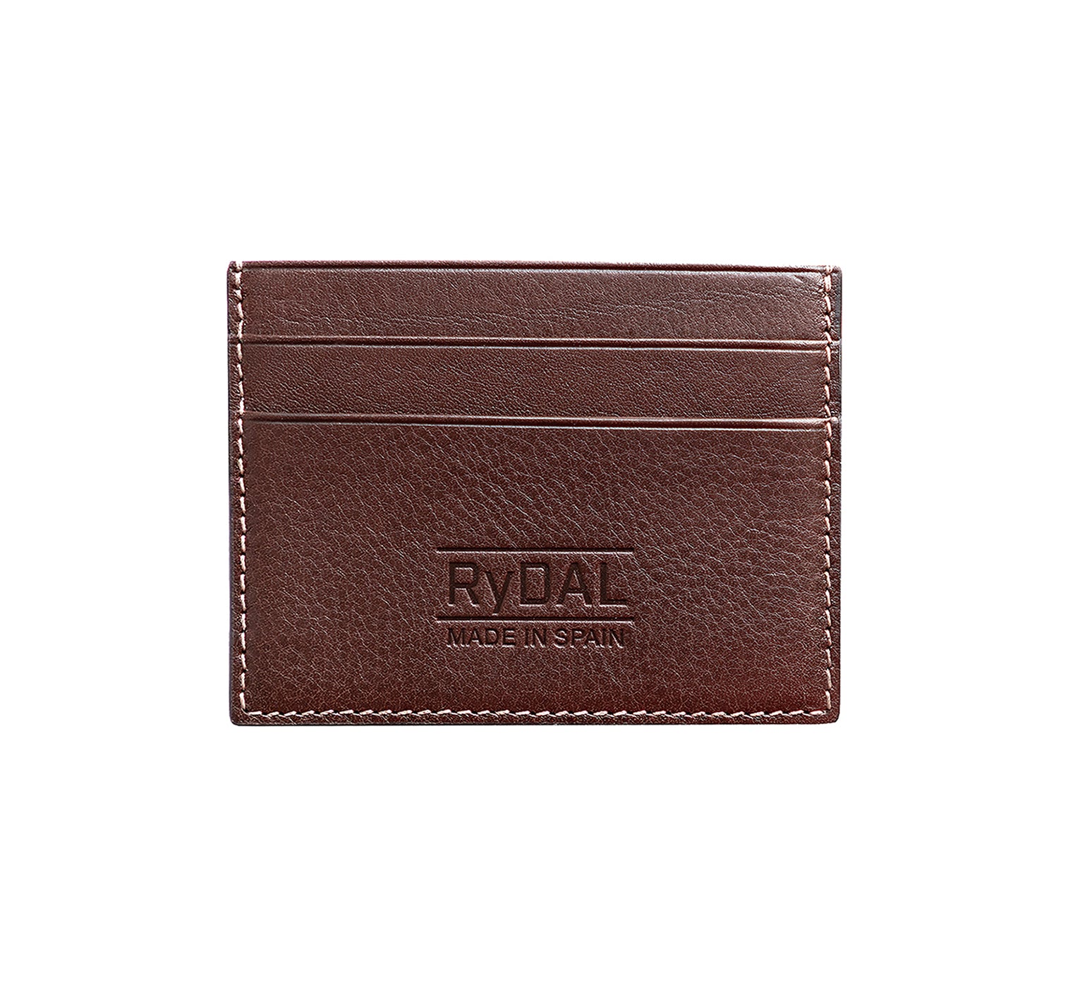 Mens Leather Card Holder in 'Dark Brown'.