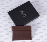 Mens Leather Card Holder in 'Dark Brown' with Giftbox.