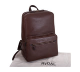 The Henley Mens Leather Backpack from Rydal in 'Dark Brown' with cotton bag.
