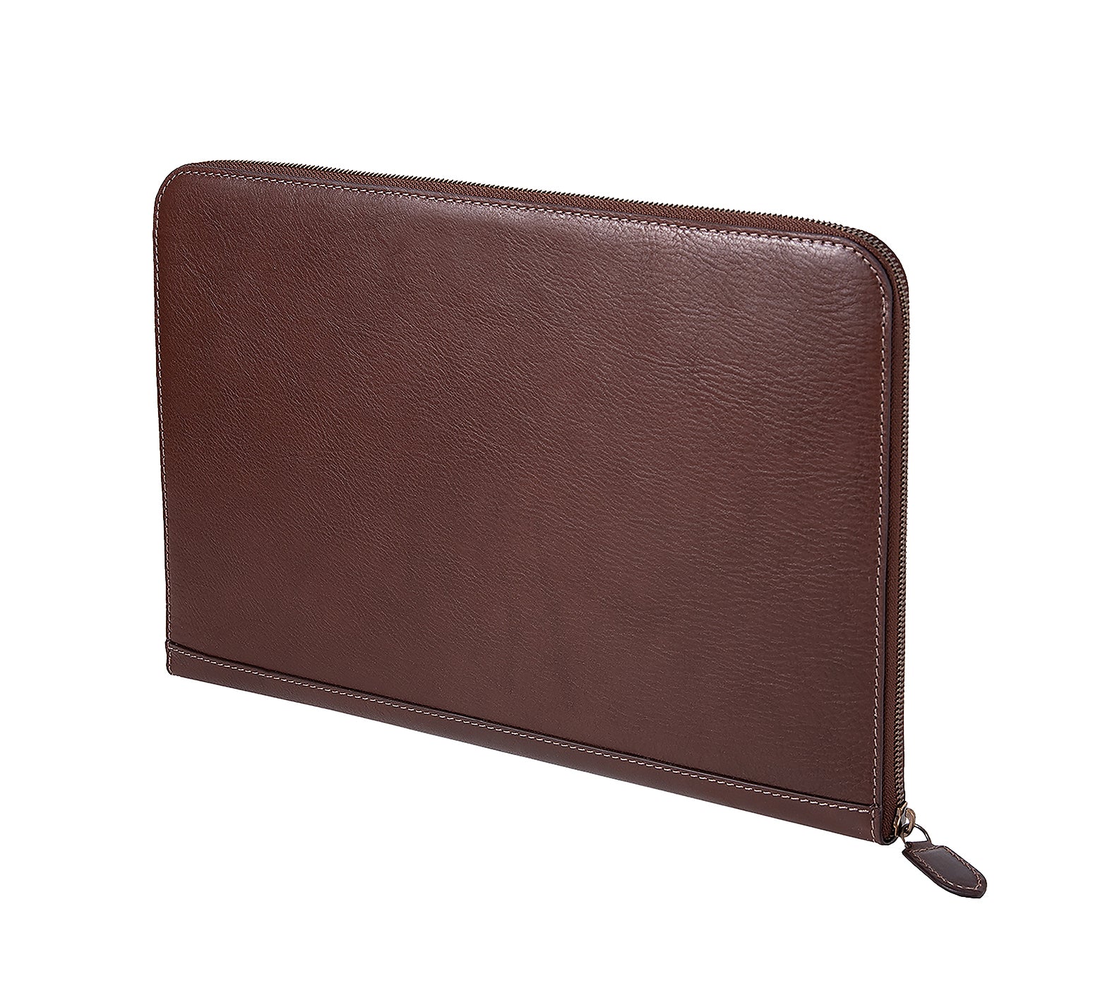 Albany Leather Document Holder from Rydal in 'Dark Brown' standing. 