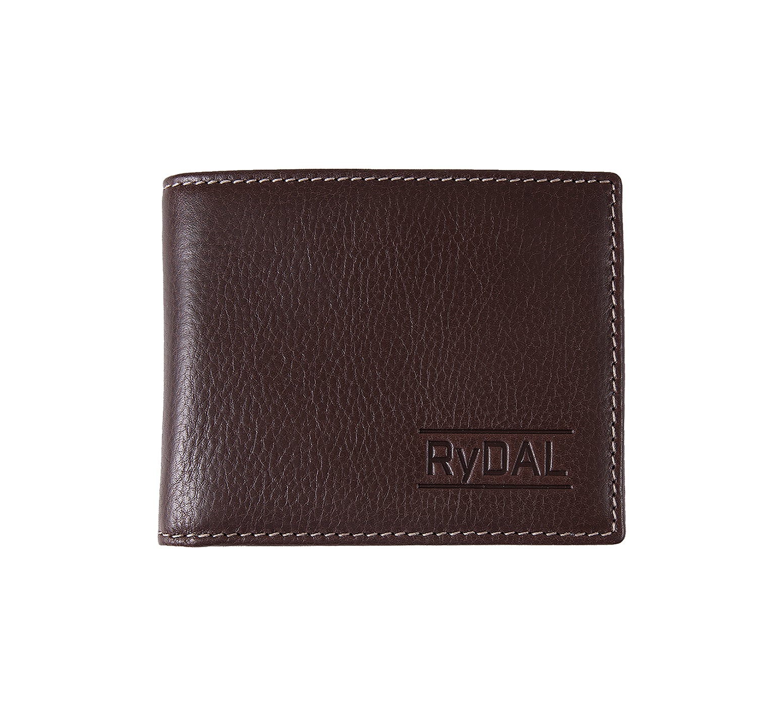 Mens Leather Wallet with Coin Pocket from Rydal in 'Dark Brown'.