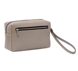 Leather Wrist Bag from Rydal in 'Grey' showing reverse.